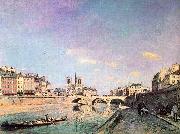Johann Barthold Jongkind The Seine and Notre Dame in Paris oil painting